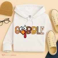 Gobble Thanksgiving Turkey Face Funny Cute Gift Hoodie thumb 4