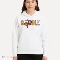 Gobble Thanksgiving Turkey Face Funny Cute Gift Hoodie thumb 5