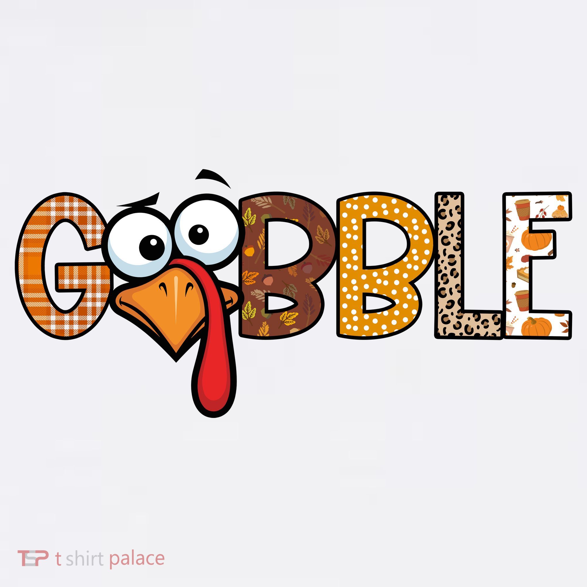 Gobble Thanksgiving Turkey Face Funny Cute Gift Hoodie