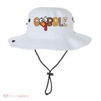 Gobble Thanksgiving Turkey Face Funny Cute Gift Bucket Hat thumb 0