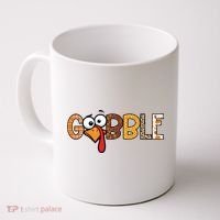Gobble Thanksgiving Turkey Face Funny Cute Gift Coffee Mug thumb 0