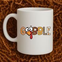 Gobble Thanksgiving Turkey Face Funny Cute Gift Coffee Mug thumb 2