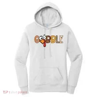 Gobble Thanksgiving Turkey Face Funny Cute Gift Women's Hoodie thumb 0