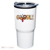 Gobble Thanksgiving Turkey Face Funny Cute Gift Tumbler thumb 0