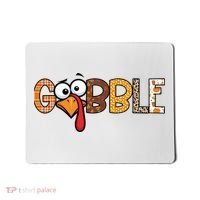 Gobble Thanksgiving Turkey Face Funny Cute Gift Mousepad thumb 0
