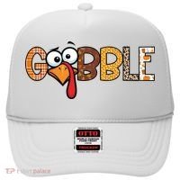 Gobble Thanksgiving Turkey Face Funny Cute Gift Hat thumb 0