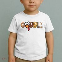 Gobble Thanksgiving Turkey Face Funny Cute Gift Toddler T-Shirt thumb 2
