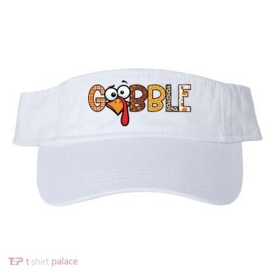 Gobble Thanksgiving Turkey Face Funny Cute Gift Visor