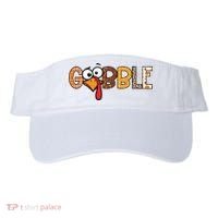 Gobble Thanksgiving Turkey Face Funny Cute Gift Visor thumb 0