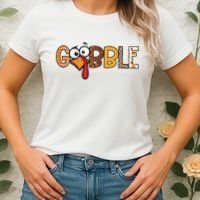 Gobble Thanksgiving Turkey Face Funny Cute Gift Women's T-Shirt thumb 2