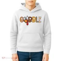 Gobble Thanksgiving Turkey Face Funny Cute Gift Kids Hoodie thumb 4