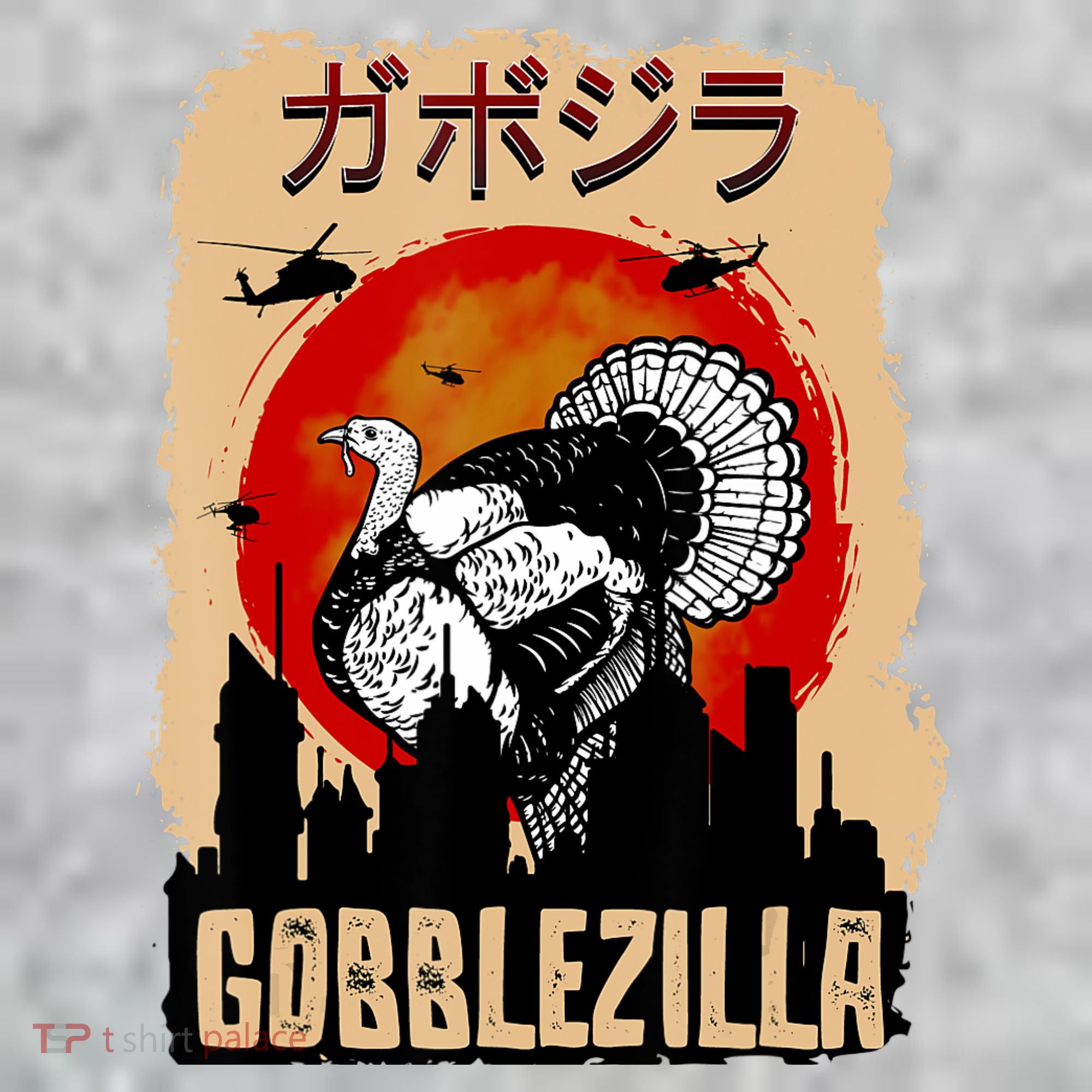 Gobblezilla Turkey Thanksgiving Kids Sweatshirt