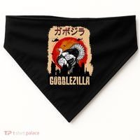 Gobblezilla Turkey Thanksgiving USA-Made Doggie Bandana thumb 0
