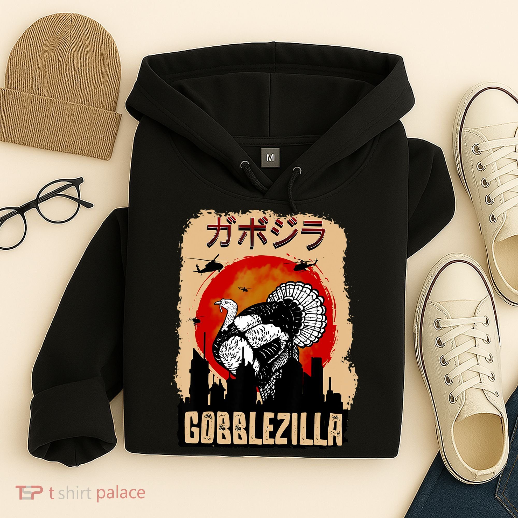 Gobblezilla Turkey Thanksgiving Hoodie