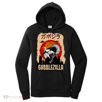 Gobblezilla Turkey Thanksgiving Women's Hoodie