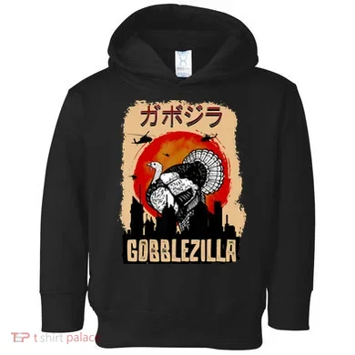 Gobblezilla Turkey Thanksgiving Toddler Hoodie