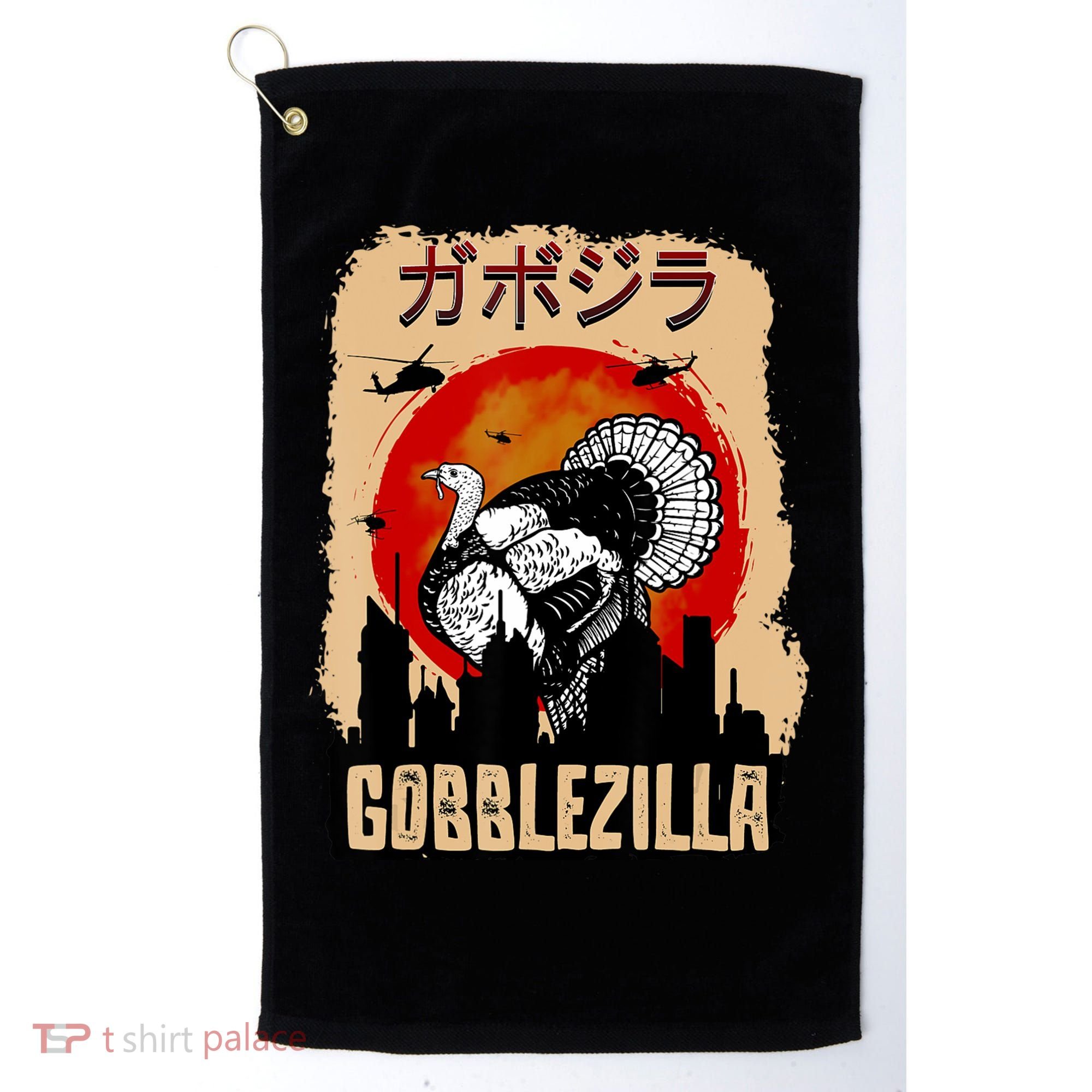 Gobblezilla Turkey Thanksgiving Golf Towel