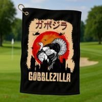 Gobblezilla Turkey Thanksgiving Golf Towel thumb 1