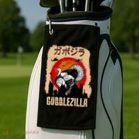 Gobblezilla Turkey Thanksgiving Golf Towel thumb 2