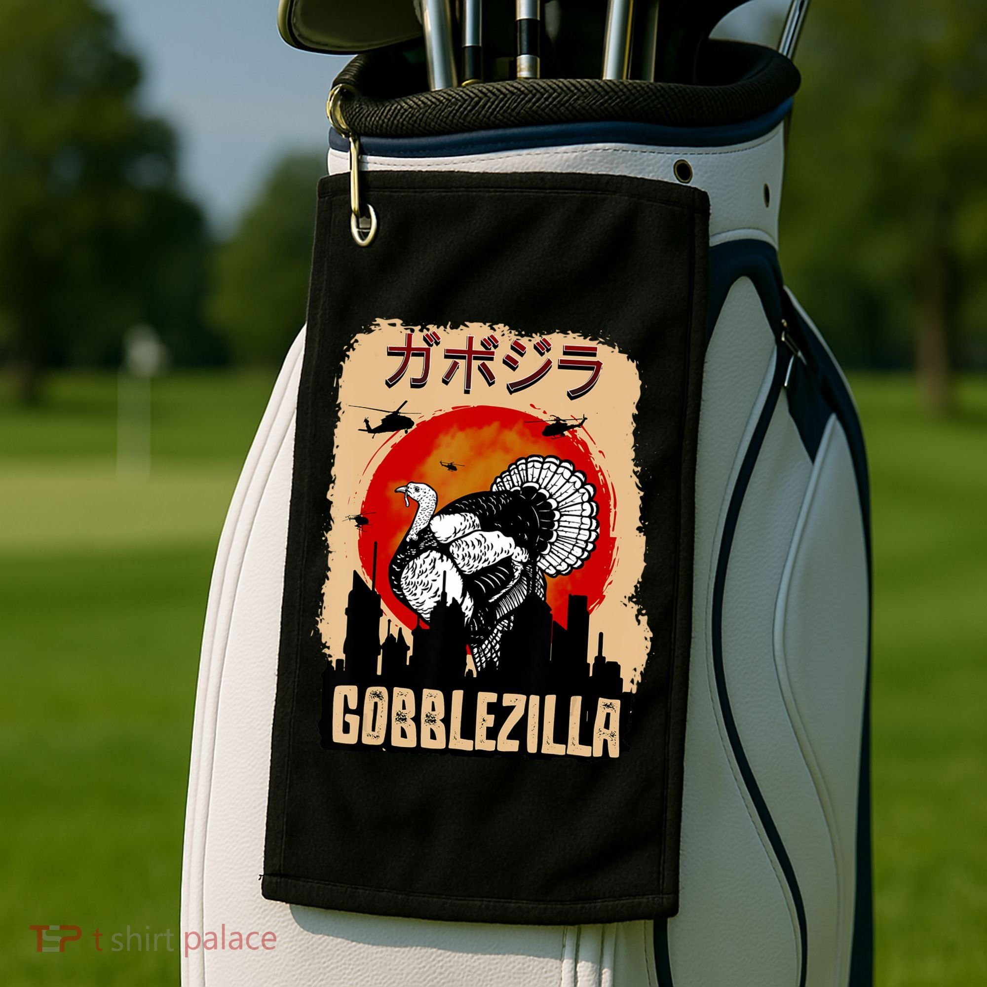 Gobblezilla Turkey Thanksgiving Golf Towel