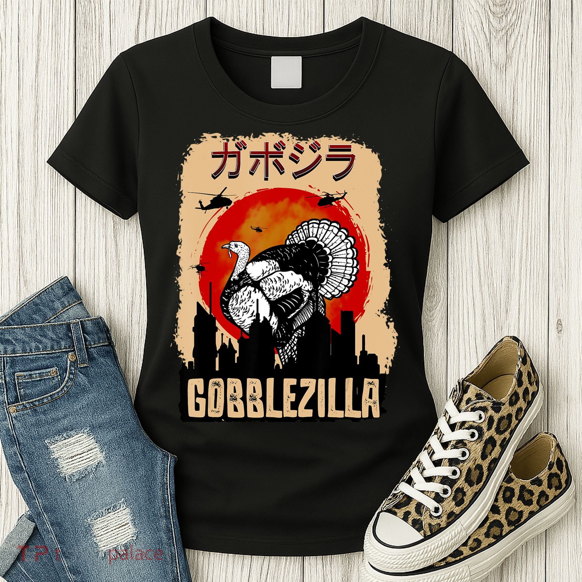 Gobblezilla Turkey Thanksgiving Women's T-Shirt