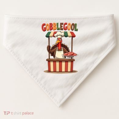 Gobblegool Turkey Thanksgiving USA-Made Doggie Bandana