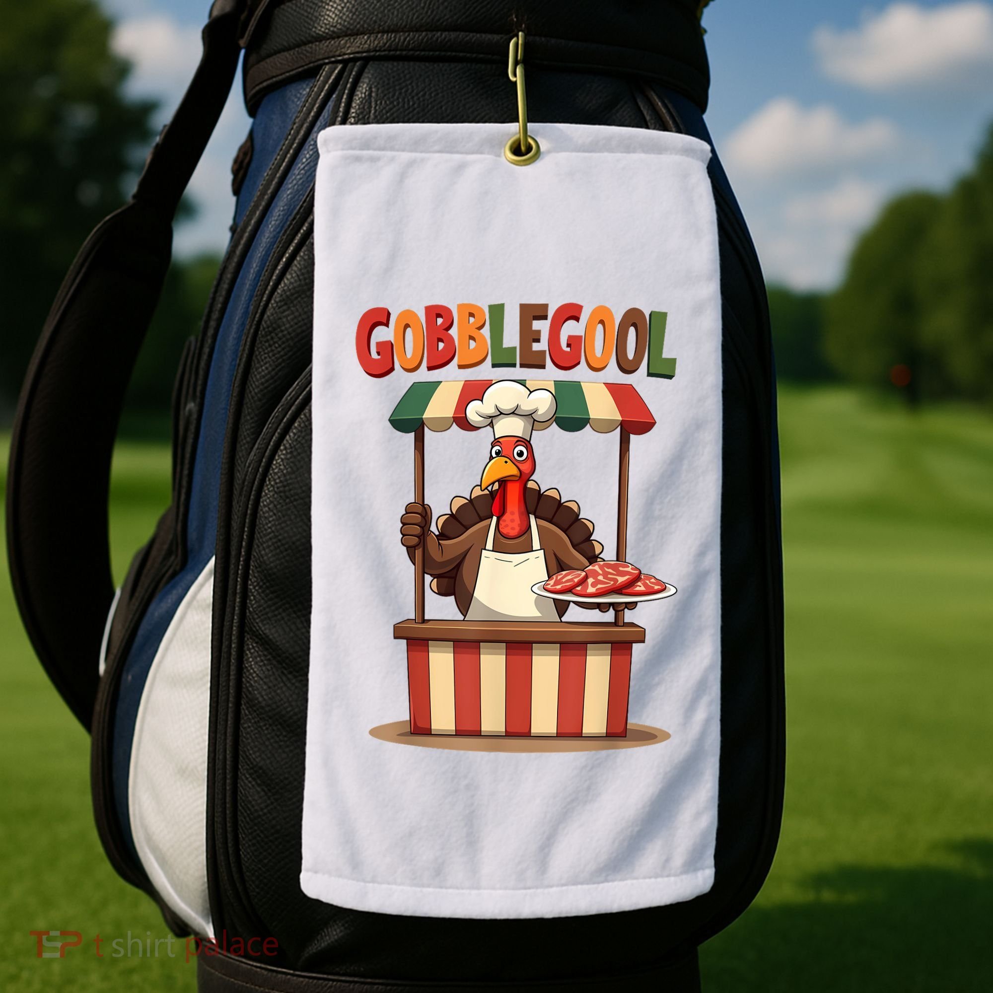 Gobblegool Turkey Thanksgiving Golf Towel