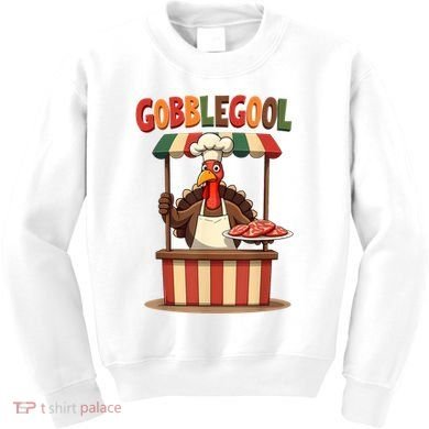 Gobblegool Turkey Thanksgiving Kids Sweatshirt