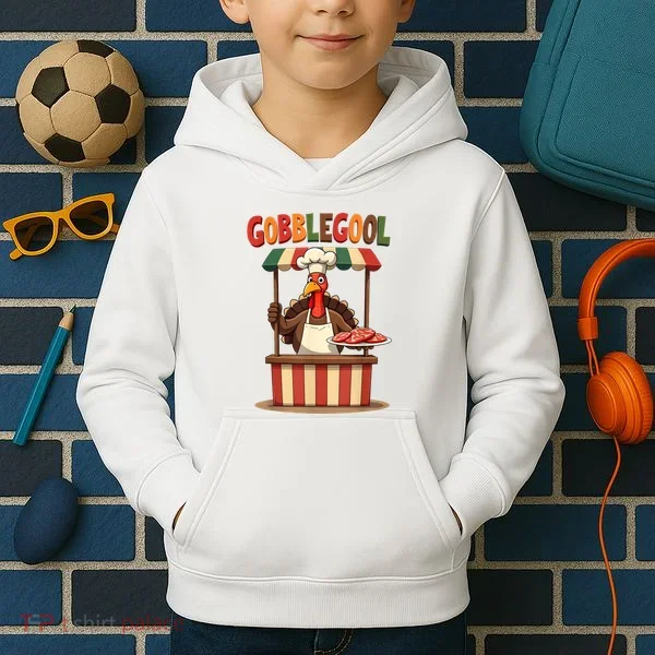Gobblegool Turkey Thanksgiving Kids Hoodie