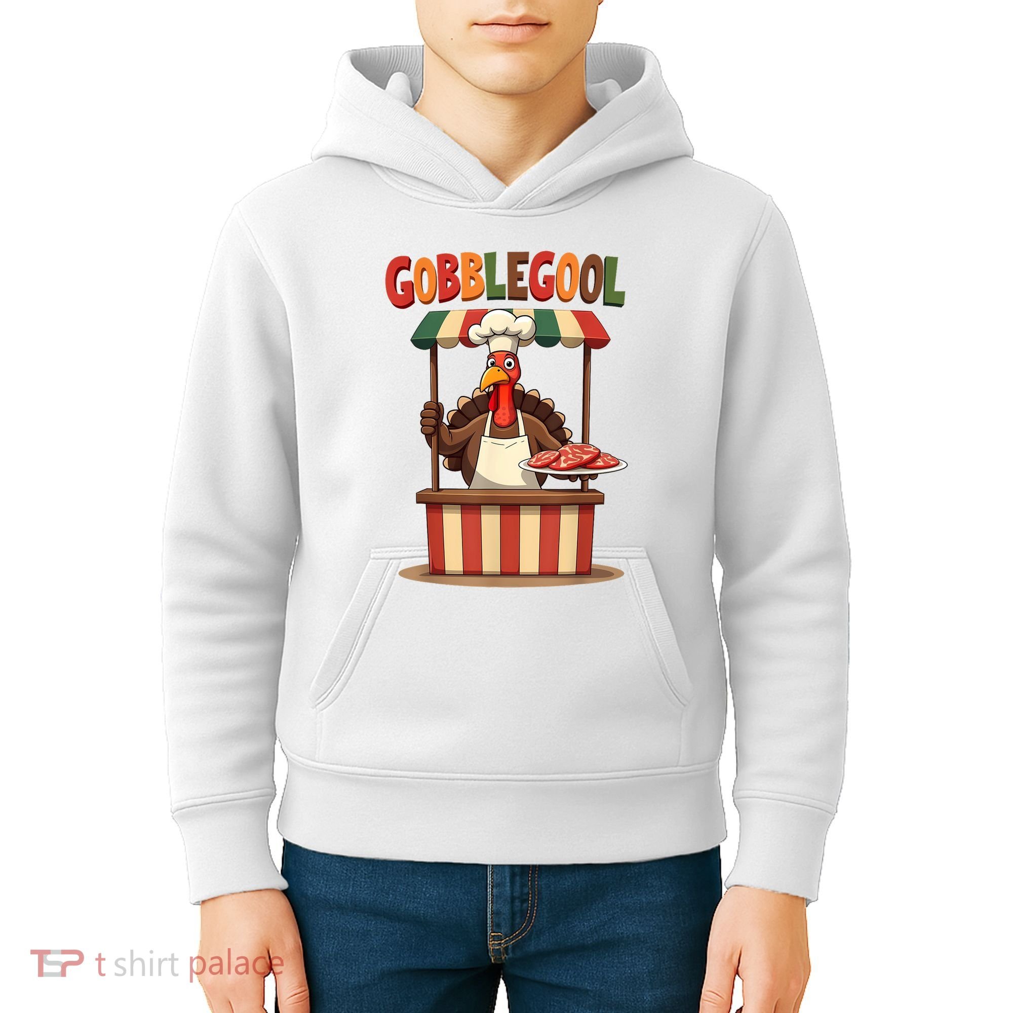 Gobblegool Turkey Thanksgiving Kids Hoodie
