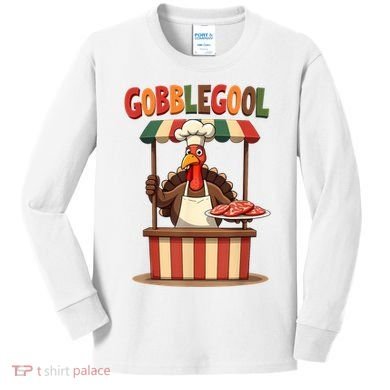 Gobblegool Turkey Thanksgiving Kids Long Sleeve Shirt