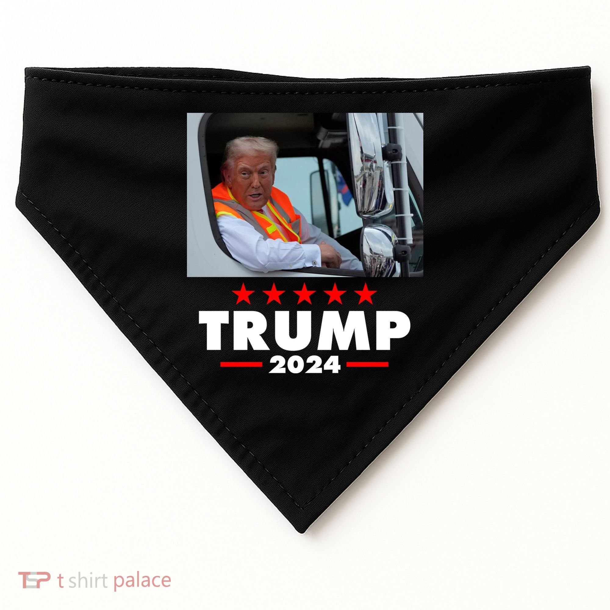 Garbage Truck Trump 2024 USA-Made Doggie Bandana