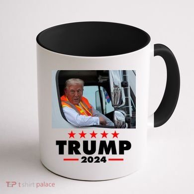 Garbage Truck Trump 2024 Coffee Mug back