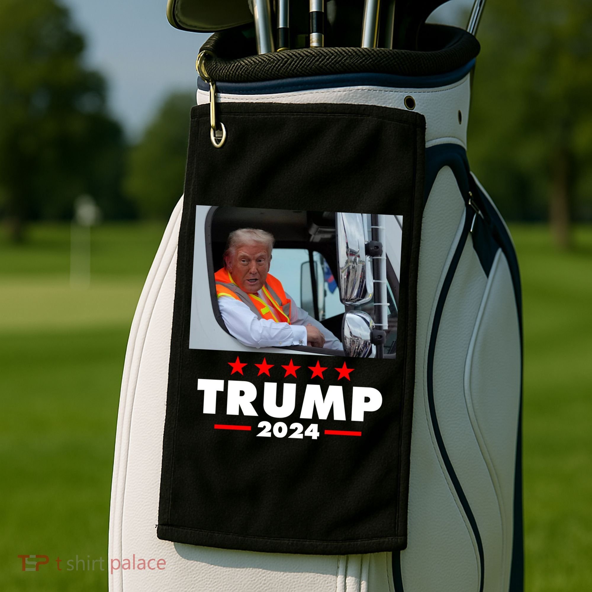 Garbage Truck Trump 2024 Golf Towel