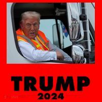 Garbage Truck Trump 2024 Santa Hat thumb 1