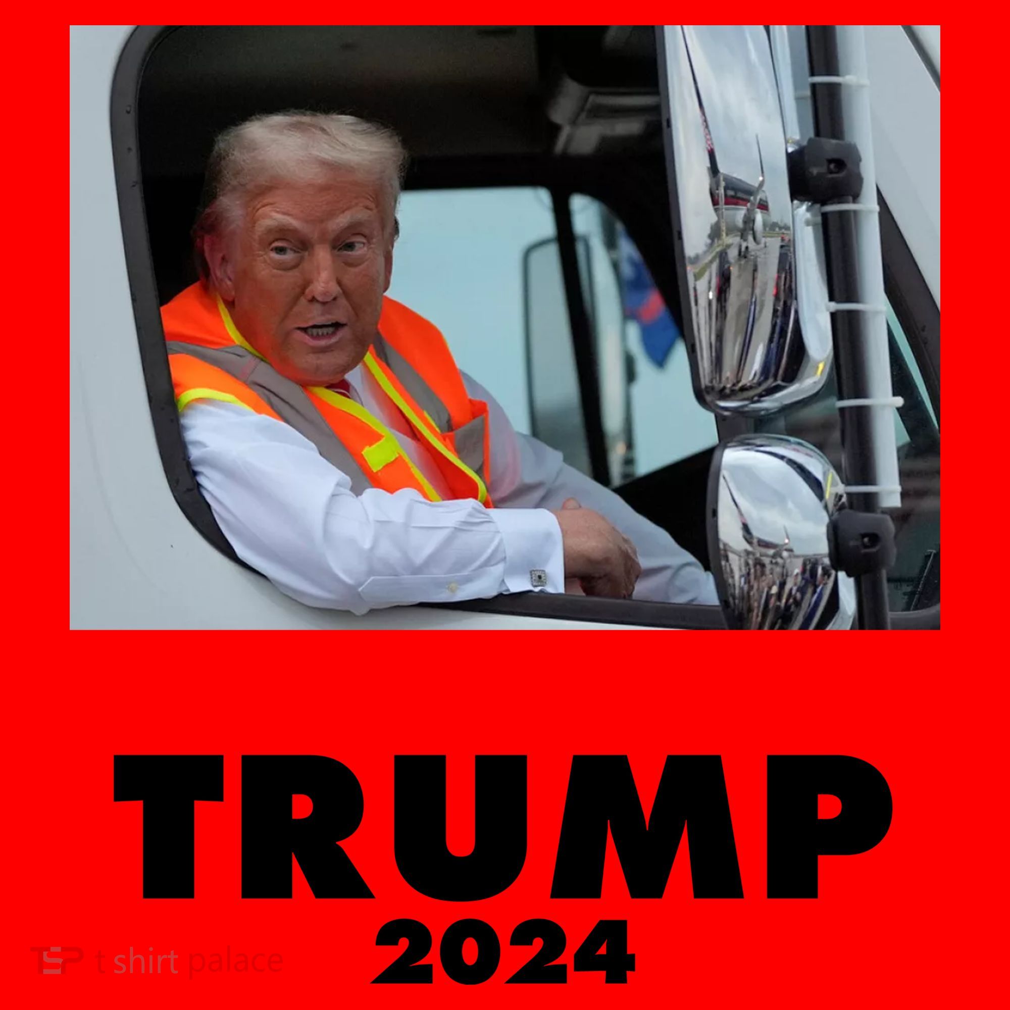Garbage Truck Trump 2024 Santa Hat