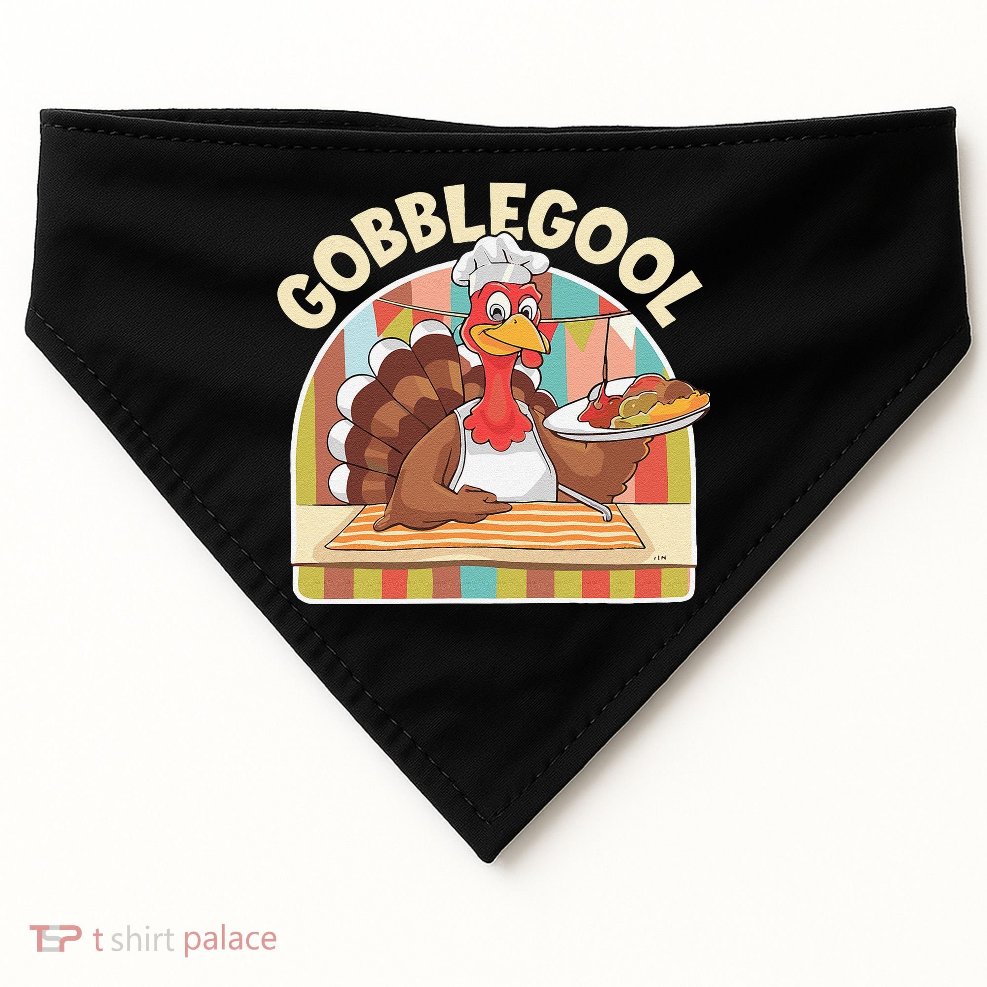 Gobblegool Turkey Thanksgiving USA-Made Doggie Bandana