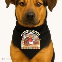 Gobblegool Turkey Thanksgiving USA-Made Doggie Bandana thumb 1