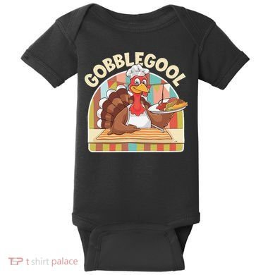 Gobblegool Turkey Thanksgiving Baby Bodysuit