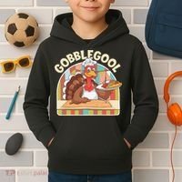 Gobblegool Turkey Thanksgiving Kids Hoodie thumb 2