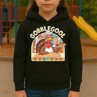 Gobblegool Turkey Thanksgiving Kids Hoodie thumb 3