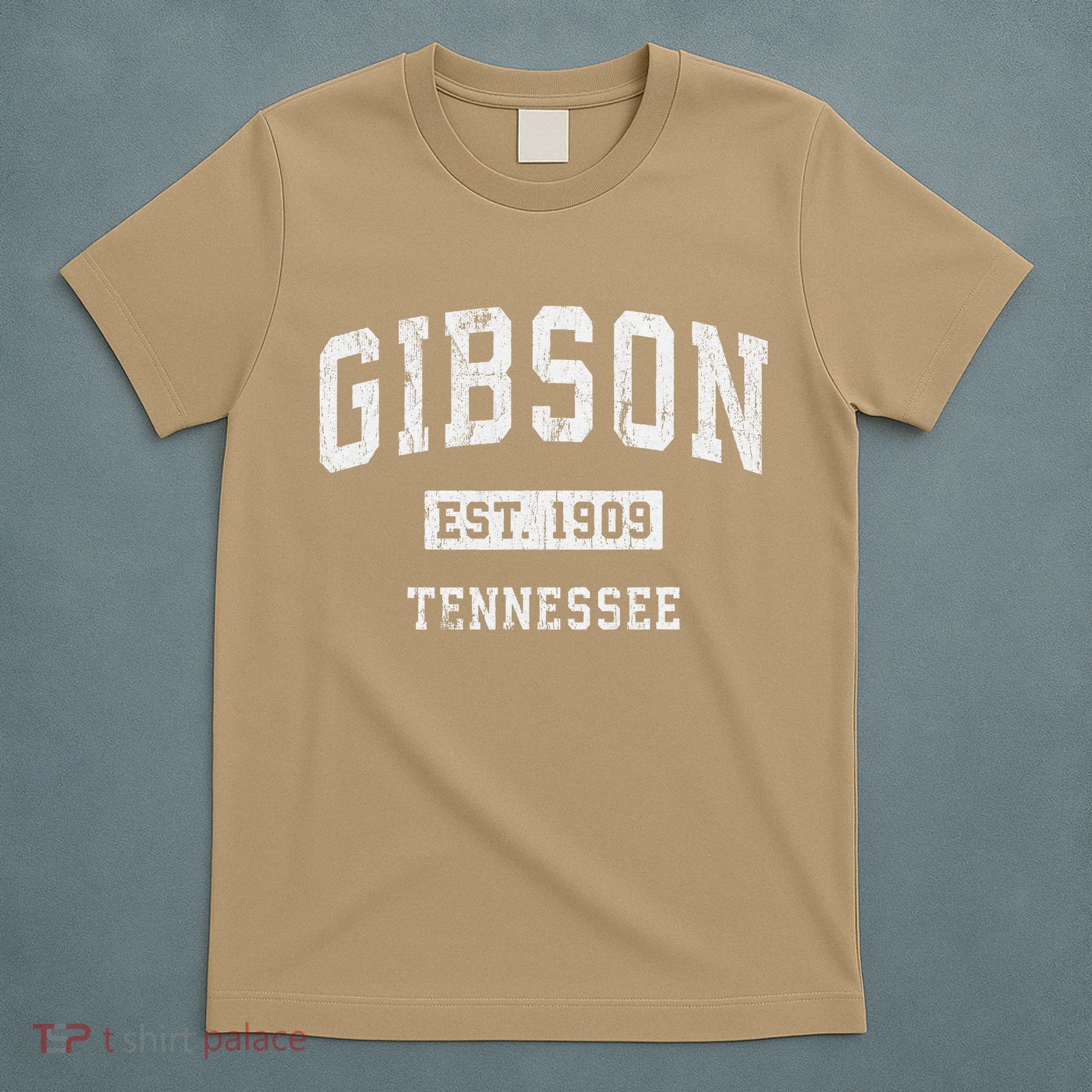 Gibson Tennessee Tn Vintage Athletic Sports T-Shirt