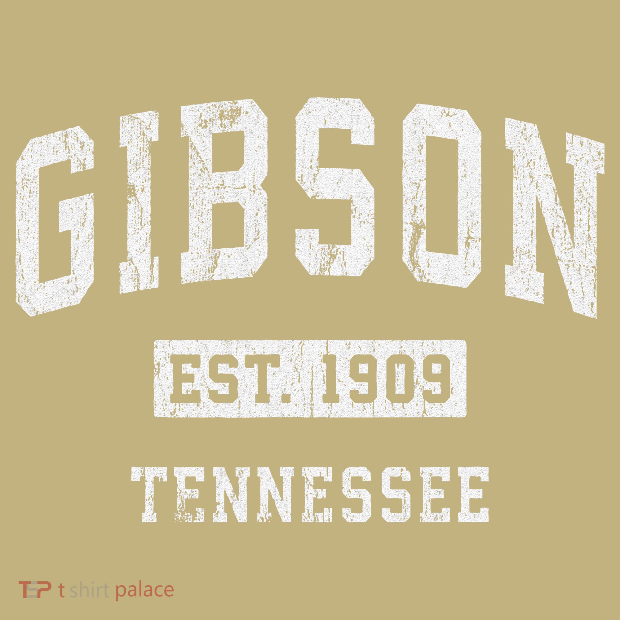 Gibson Tennessee Tn Vintage Athletic Sports T-Shirt