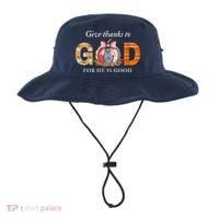 Give Thanks To God For He Is Good Bucket Hat thumb 0