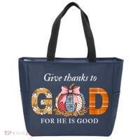 Give Thanks To God For He Is Good Tote Bag thumb 0
