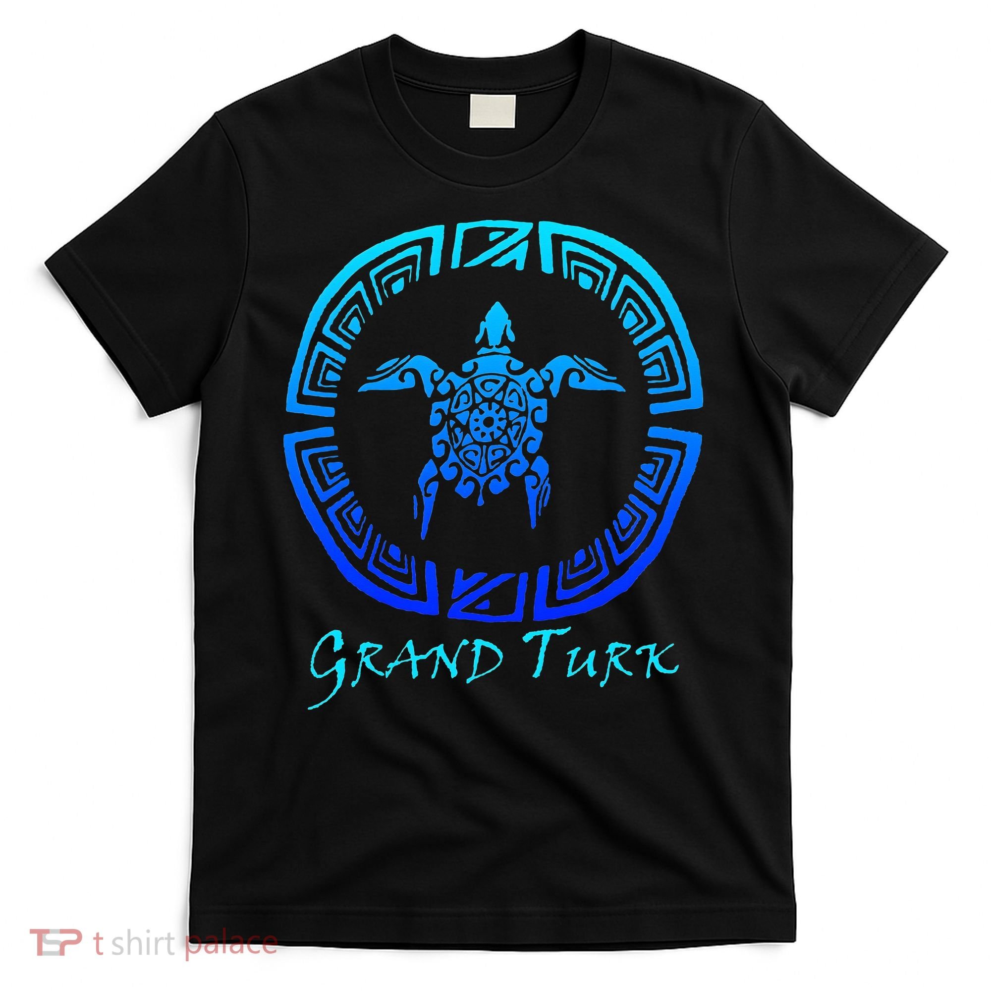 Grand Turk, Turks & Caicos Vintage Tribal Turtle Vacation T-Shirt