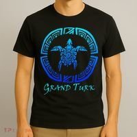 Grand Turk, Turks & Caicos Vintage Tribal Turtle Vacation T-Shirt thumb 3