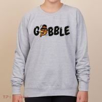 Gobble Turkey Thanksgiving Holiday Cute Women's Sweatshirt thumb 0