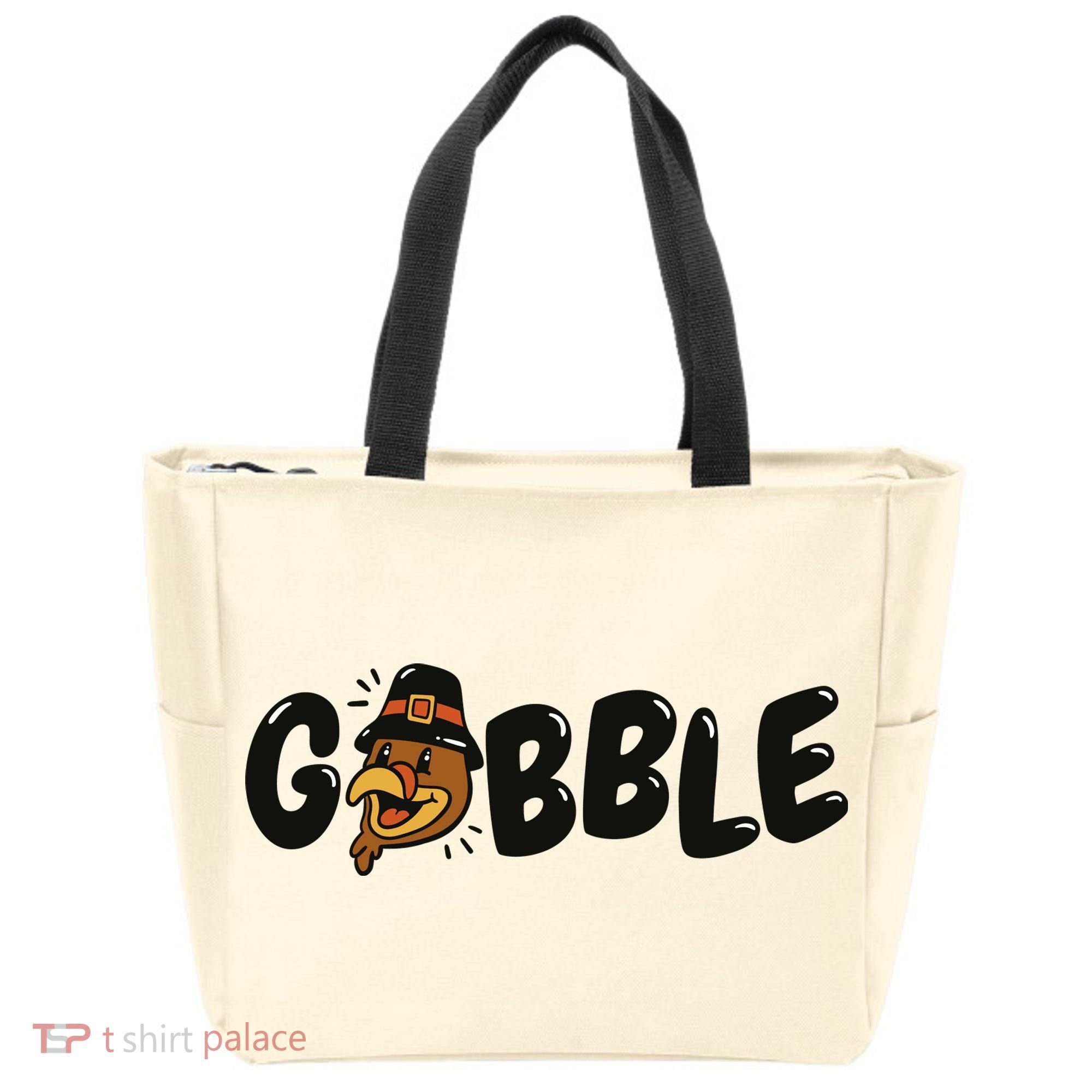 Gobble Turkey Thanksgiving Holiday Cute Tote Bag