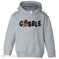Gobble Turkey Thanksgiving Holiday Cute Toddler Hoodie thumb 0